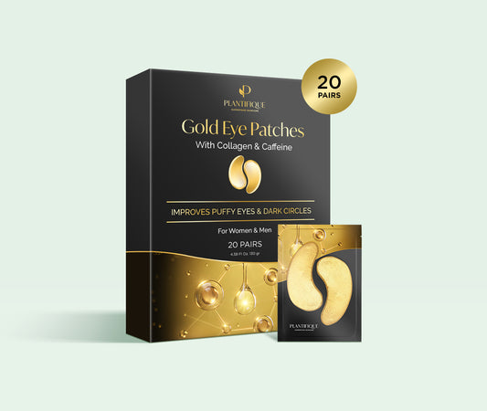 Golden Under Eye Gel Patches - Plantifique