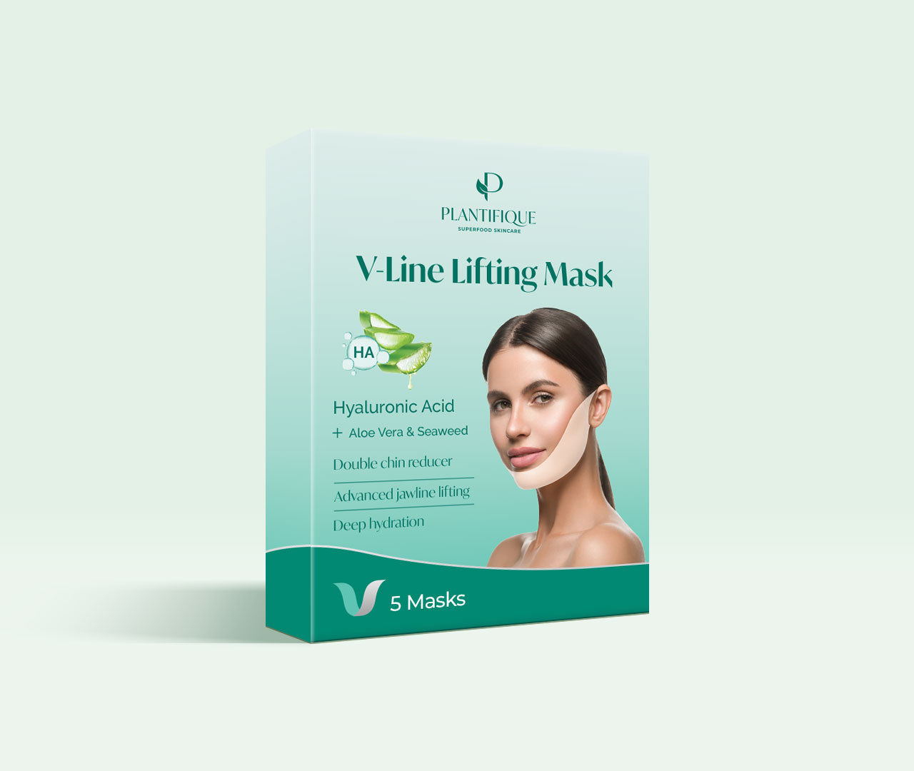  V-Line Lifting Face Mask By Plantifique - 10 PCS V