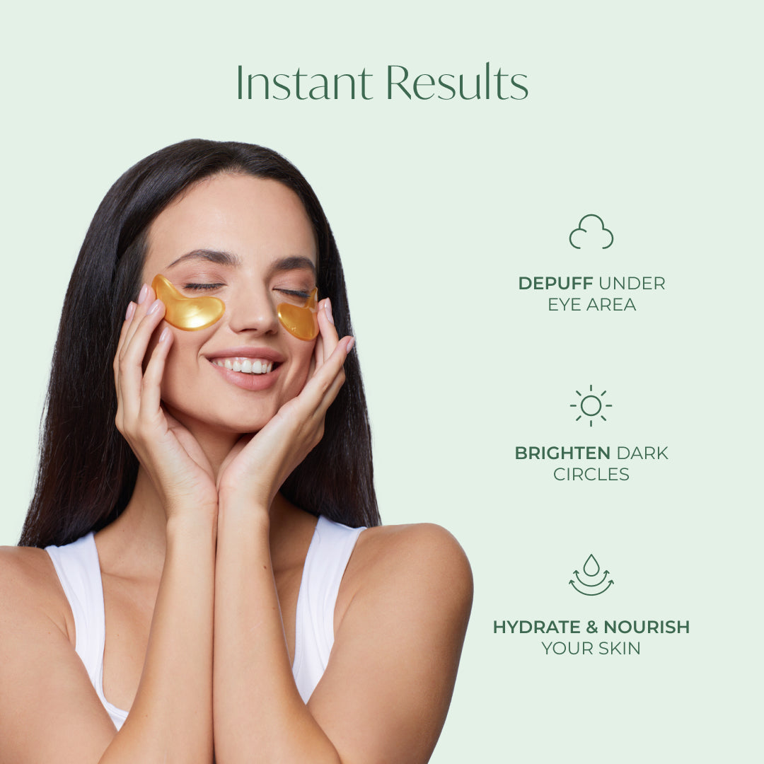 Golden Under Eye Gel Patches - Plantifique