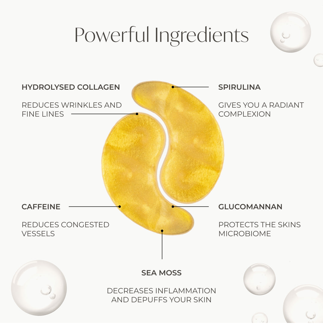 Golden Under Eye Gel Patches - Plantifique