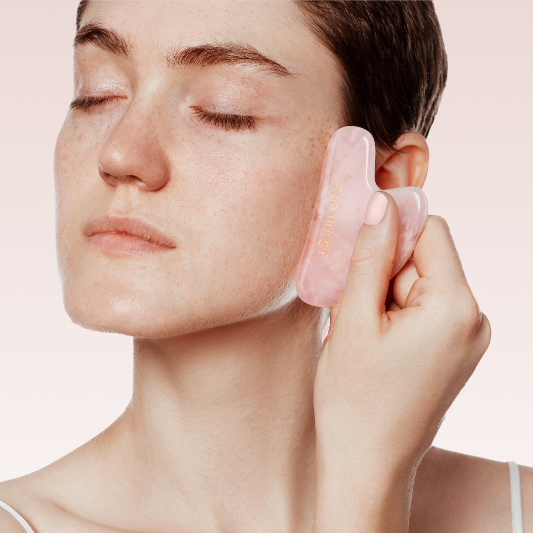 Rose Quartz Roller & Gua Sha Set