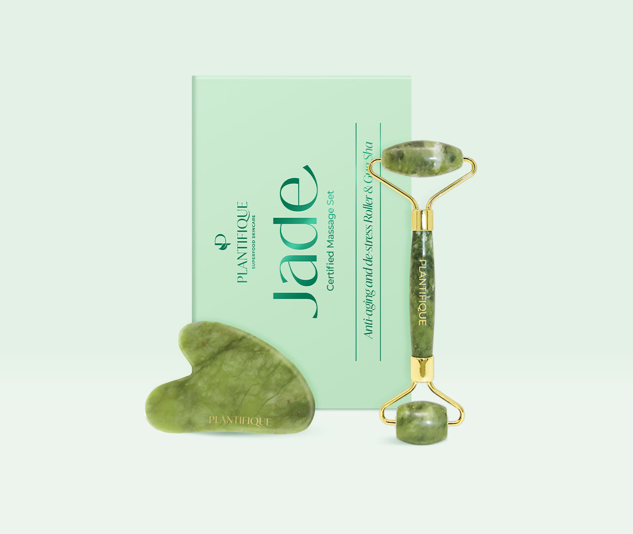 Jade roller and gua sha from Plantifique