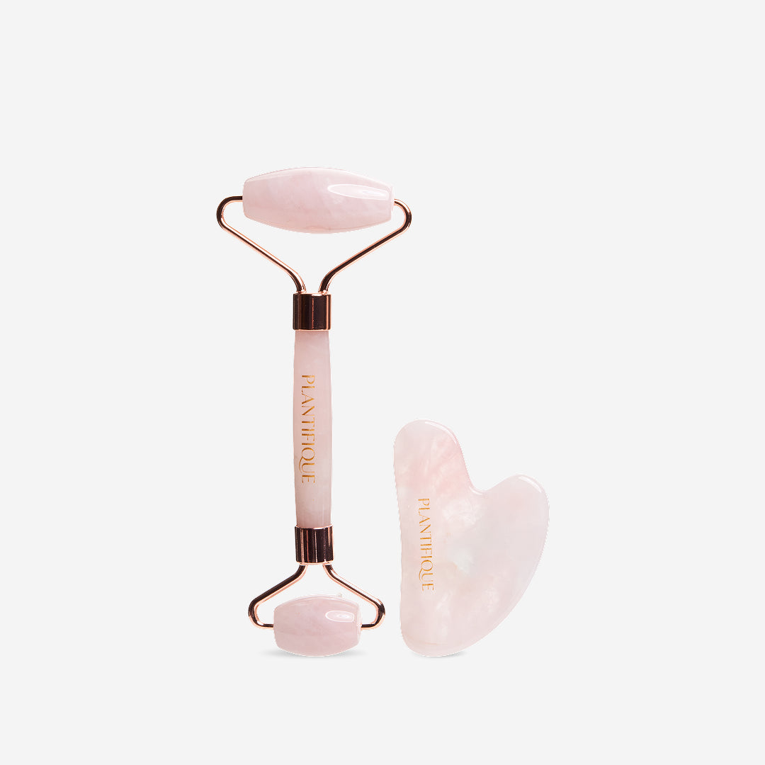 Rose Quartz Roller & Gua Sha Set