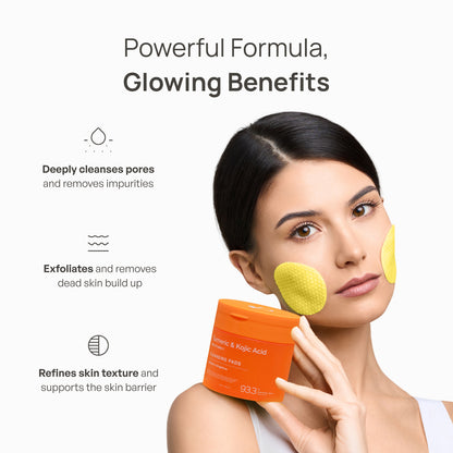 Kojic Acid & Turmeric Cleansing Pads - Plantifique 