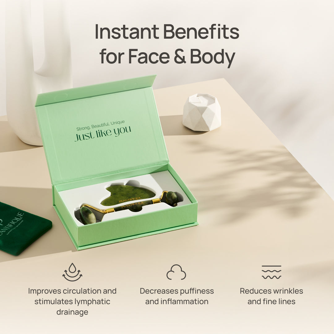 Plantifique Jade Roller & Gua Sha Set