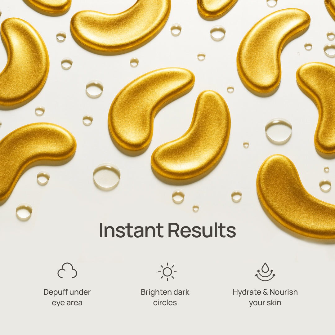 Golden Under Eye Gel Patches - Plantifique 