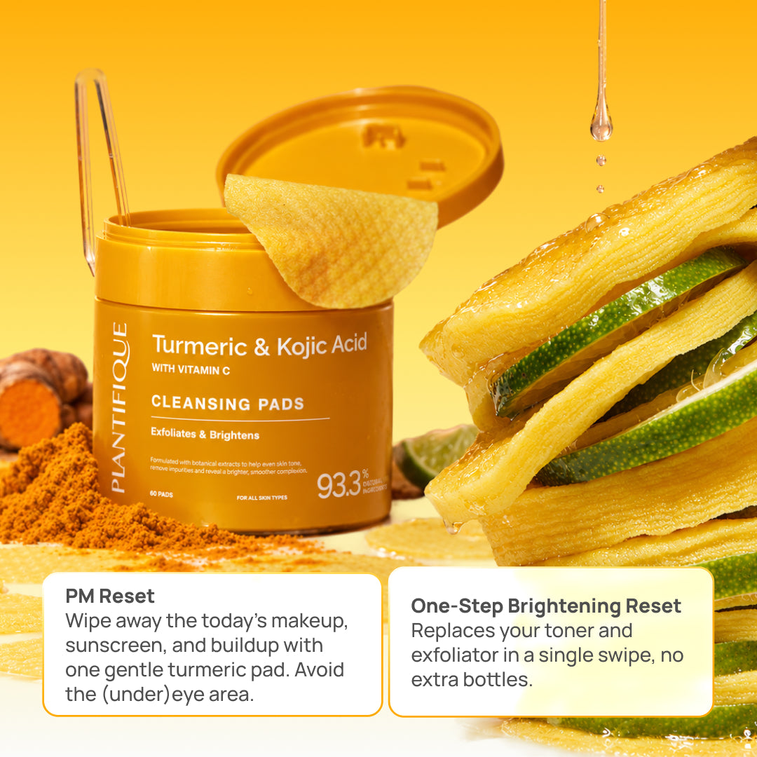 Kojic Acid & Turmeric Cleansing Pads - Plantifique 
