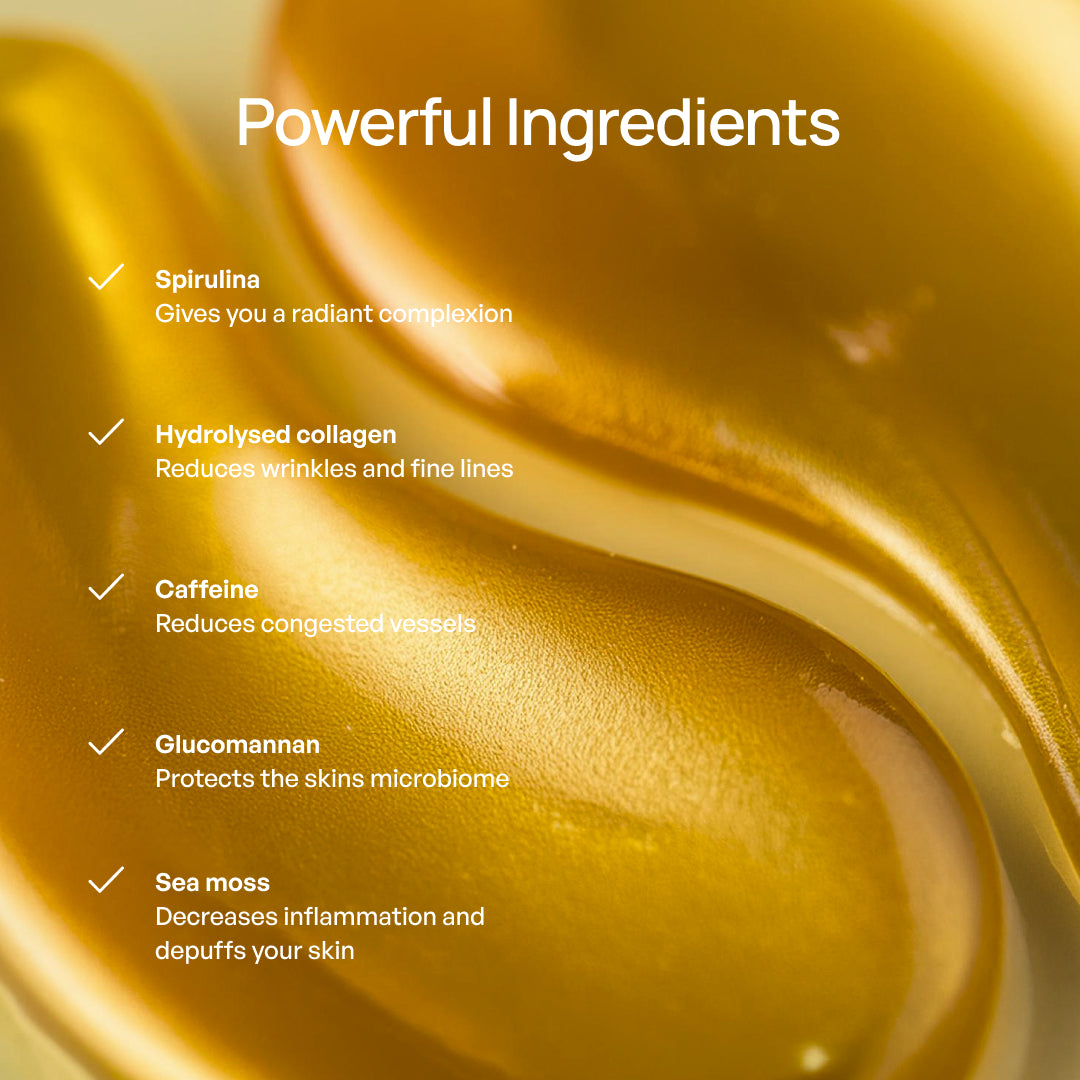 Golden Under Eye Gel Patches - Plantifique 