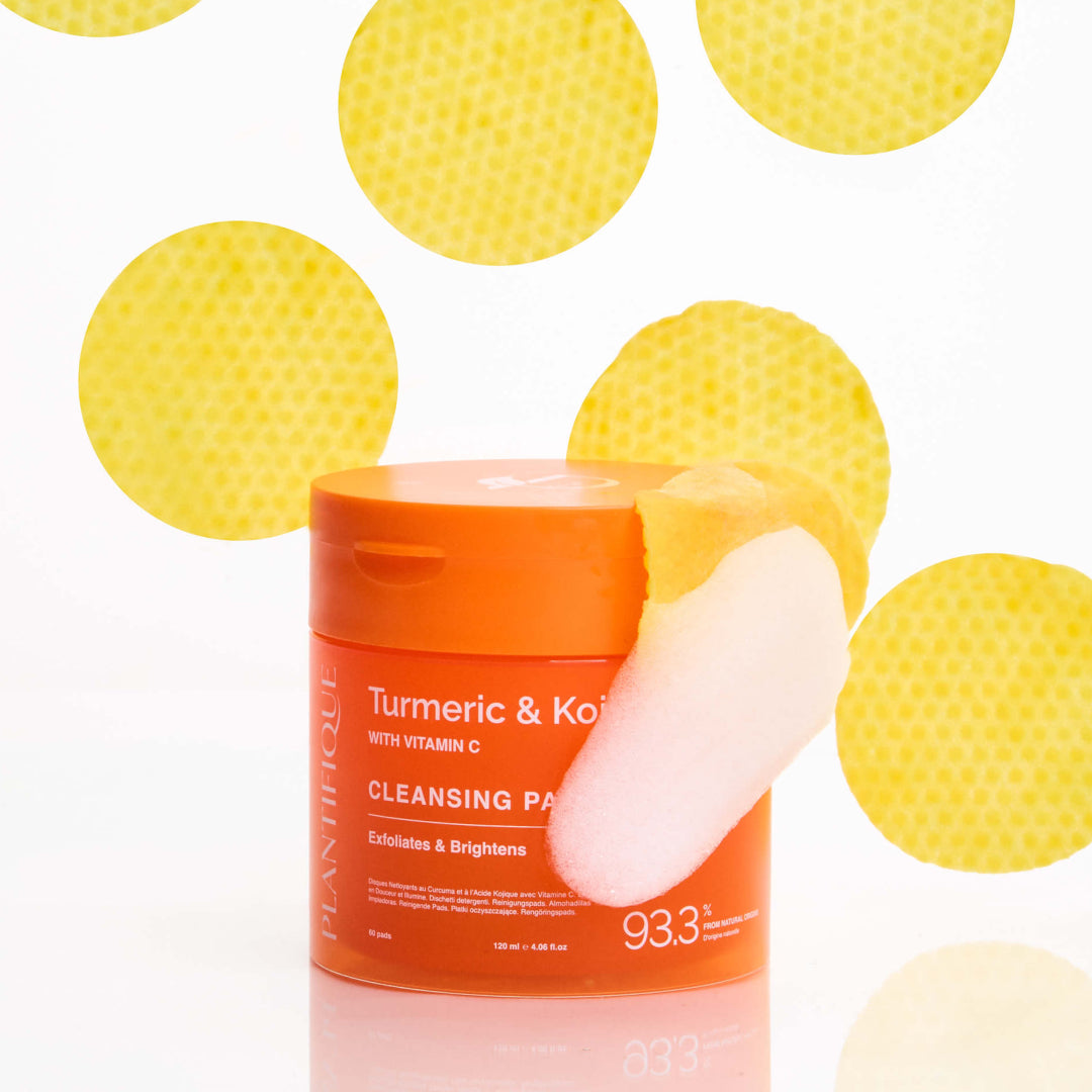 Kurkuma Kojisäure Reinigungspads – 40 Stück, Für Gesichtsreinigung & Peeling, Mit Vitamin C
